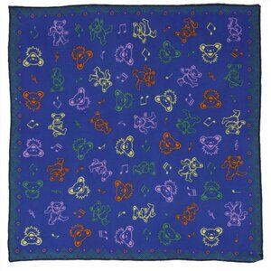 Grateful Dead Music Bears Bandana ~ Officially Licensed ~ 22" x 22" ~ Brand New!